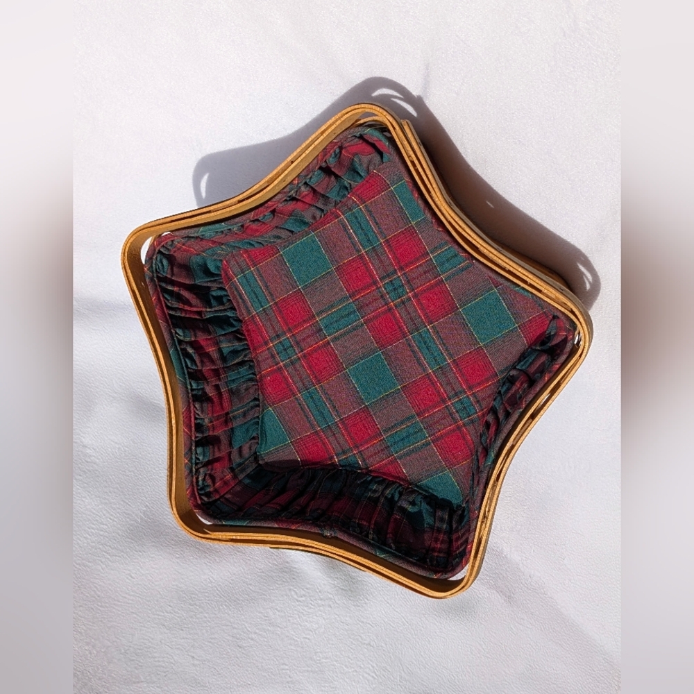 2001 Longaberger Shining Star Basket with Plaid Liner